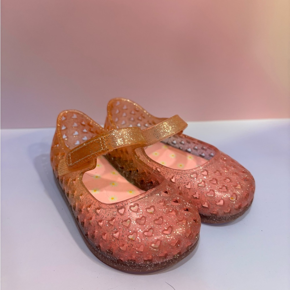 wonder nation Glitter Heart Jelly Mary Janes - Pink